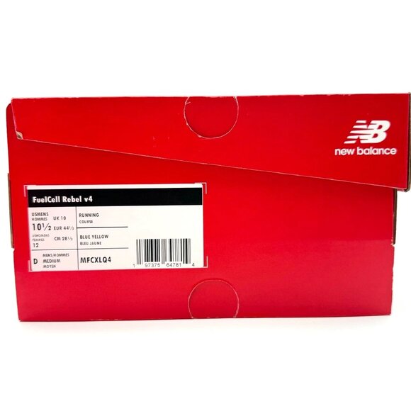 NEW New Balance Men's FuelCell Rebel v4 Running Shoes MFCXLQ4 Blue Yellow - Picture 12 of 14
